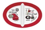 Magnolia Lane University Of Georgia Bulldogs Football Mel 2 Section Platter. Fixed Price $34.72.