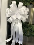 Handmade Large White Satin Wedding Pew Bow Christmas Holiday Decor. Fixed Price $13.00.
