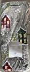 Oversized Plush Winter Holiday Christmas Throw Blanket W/snow Trees Houses Lamps. Fixed Price $45.00.