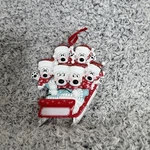 Personalized Ornament Cute Couple Family Of 6 Polar Bear Keepsake Gift. Fixed Price $12.99.