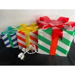 Joiedomi Christmas Light Up Gift Box Set Pack Striped Holiday Decor 31556. Fixed Price $30.00.