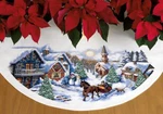 Cross Stitch "sleigh Ride At Dusk." Embroidery Kit. Unprinted Anvas Dimensions. Fixed Price $107.00.