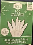 New! Holiday Time 100 Cool White Mini Led Christmas Lights Strand Wire. Fixed Price $6.00.