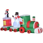 Homcom 11' Long Christmas Inflatable Train With Led Lights Santa Claus Snowman P. Fixed Price $129.99.