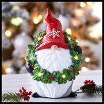 Light Up Ceramic Color Changing Christmas Gnome Figurine 11" Nib Holiday Decor. Fixed Price $11.99.