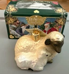 Old World Christmas Sheep With Lamb (12414) Glass Ornament W/owc Box. Fixed Price $27.50.