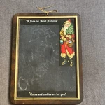 Rico Christmas Chalkboard Framed Wall-mounted Wood Rectangle Memo. Fixed Price $7.00.