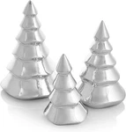 Nambe - Holiday Collection Set Of 3 Mini Christmas Trees Figurines 4.5 6.... Fixed Price $199.98.