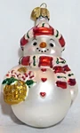 Owc Old World Christmas Blown Glass Sweetie Pie Snowman #24119 Candy Canes. Fixed Price $19.00.
