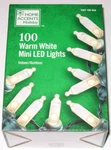 Home Accents Holiday 100CT Warm White Led Mini String Lights W/green Wire New. Fixed Price $11.99.