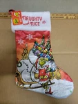 Dr. Seuss The Grinch Red Naughty And Nice Holiday Christmas Stocking New Nwt. Fixed Price $11.37.