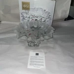 Mikasa Christmas Holiday Landscape Crystal Footed Bonbon 9.5" 610/527 Dish. Fixed Price $16.00.