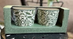 Brand New William Morris Fine China Green Acorn Coffee Mugs Boxed Set. Fixed Price $32.95.