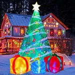 7FT Christmas Inflatable Tree With Gift Box & Led Lights, Outdoor Yard Cor. Fixed Price $101.49.
