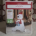 Polar Bear Airblown Inflatable By Gemmy Christmas 6 Foot Walmart "lights Up" Htf. Fixed Price $85.00.