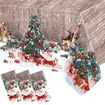 Pcs Christmas Tree Plastic Covers Wood Grain Tablecloth Winter Holiday 3. Fixed Price $20.23.