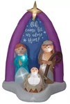 Christmas Gemmy 6 Ft Lighted Nativity Scene Mary Joseph Baby Jesus Inflatable. Fixed Price $80.00.