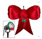 4.5' Tall Gemmy Christmas Hanging Red Velvet Bow W/external Spotlight Inflatable. Fixed Price $44.99.