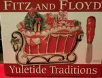 Fitz & Floyd Yuletide Traditions Snack Plate W/spreader Nib Macy Christmas 2010. Fixed Price $17.49.