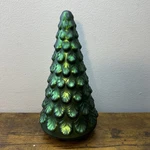 Ashland Holiday Spice Green Glass Tabletop Christmas Tree -13" Led Lighted Decor. Fixed Price $22.00.
