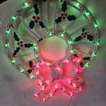 Impact Plastics Lighted Christmas Wreath Indoor Outdoor Decoration Vtg. Fixed Price $22.00.