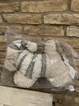Pottery Barn Doodle Faux Fur Dog With Sweater Pillow New Christmas Decor. Fixed Price $159.95.