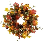 Northlight Berries And Pinecones Artificial Fall Harvest Wreath - 26" Unlit. Fixed Price $65.51.