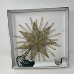 Kurt Adler 14" Natural Capiz Lighted 7-POINT Star Tree Topper Gold/white. Fixed Price $16.78.