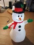 Home Accent Holiday Christmas 42 Led Lighted Snowman Airblown Inflatable. Fixed Price $14.17.