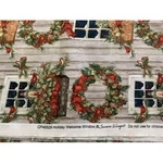 Yard Susan Winget Christmas Fabric Holiday Welcome Window- 100% Cotton. Fixed Price $9.04.