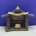 Thomas Kinkade Nativity Garland Figurine Manger Baby Jesus Holy Night Creche Vtg. Fixed Price $17.95.