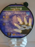Christmas Holiday 140CT Warm White Led String Light Green Wire Merry Brite Spool. Fixed Price $22.99.