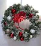 Canadian Pine Artificial Christmas Wreath With Bulbs, 19. Fixed Price $19.99.