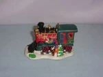 Vintage Cobblestone Corners Christmas Village Train Engine Painted 2003. Fixed Price $9.95.