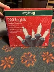 200 Holiday Lights Merry Brite Clear Bulb/green Wire. Fixed Price $5.00.
