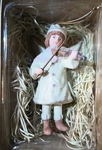 Costco Christmas Ornament Porcelain Victorian Angel Child Boy Playing Violin. Fixed Price $35.00.