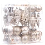 Sea Team 50-PACK Shatterproof Christmas Ball Ornaments Set Silver Xmas. Fixed Price $19.44.