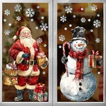 Ivenf Christmas Window Clings Decorations: 2 Sheets Extra Large, Red, White. Fixed Price $20.31.