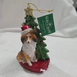 Shetland Sheepdog W/tree Ornament Curt Adler Christmas Holiday Santa's World. Fixed Price $10.69.