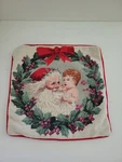 Vintage Christmas Needlepoint Santa Angel Accent Pillow Imperial Elegance. Fixed Price $22.00.