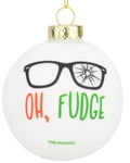 Oh Fudge Funny Glass Christmas Ornament. Fixed Price $25.95.
