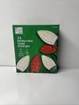 Home Accents 24 Red/warm White C9 Led Lights Faceted New. Fixed Price $16.00.