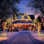 Vihose Pack 10FT Christmas Snowflake Light Led Outdoor Arche.... Fixed Price $192.22.