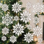 Miucat 42PCS White Snowflake Ornaments - Christmas Tree Decorations,. Fixed Price $14.76.