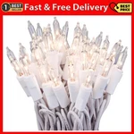 612 Vermont 100 Clear Christmas Lights White Wire, Ul Approved For Indoor/.... Fixed Price $25.99.