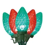 25 Holiday Living Red & Green Diamond Faceted C9 Led String Lights - 2127306. Fixed Price $19.99.