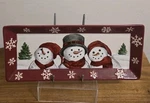 Nicholas Square Yuletide Embossed Treat Tray Snowmen Design Christmas 13 ". Fixed Price $21.27.
