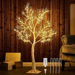 Lighted White Twig Tree With Fairy Lights 4FT 150 Led For Christmas Home. Fixed Price $86.99.