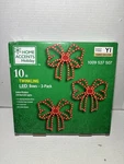 Home Accents Holiday 10 In. Twinkling Led Bows 3 Pack Christmas Lights. Fixed Price $25.99.
