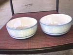 Pair Coupe Cereal Bowl Winter Frost By Nicholas Square Snowflakes. Fixed Price $12.50.